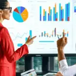 Sales leader presenting data